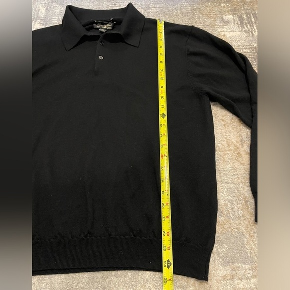 Pronto-Uomo 100% Extra Fine Merino Wool Men’s Black Sweater Size 2X - Picture 8 of 8